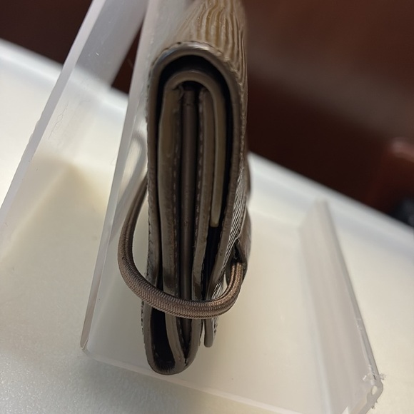 Louis Vuitton  wallet  compact ladies 2002 Porte  Elastique Wallet Taupe leather - Picture 4 of 10